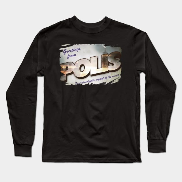 Greetings From Polis Long Sleeve T-Shirt by densuponatime